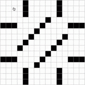 Image of Generated Crossword Puzzle (source https://www.crosswordconstruction.com)