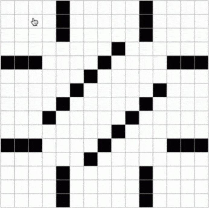 Image of Generated Crossword Puzzle (source https://www.crosswordconstruction.com)