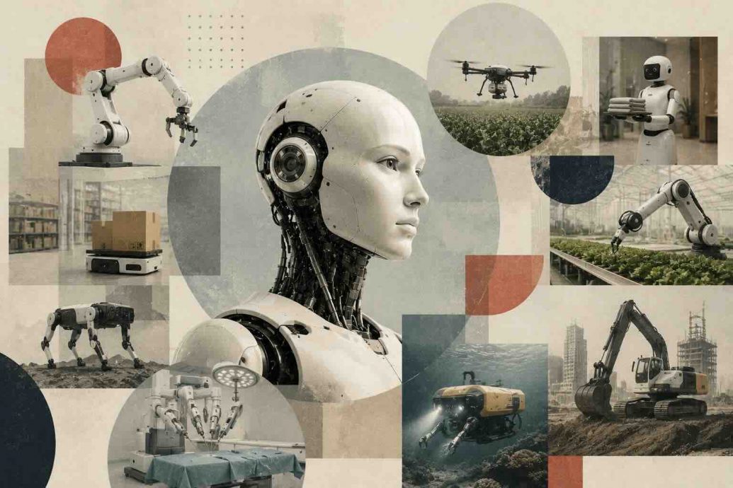 Top 15 newest robot applications 2025 including humanoid robots in manufacturing, surgical robots in healthcare, and autonomous delivery robots