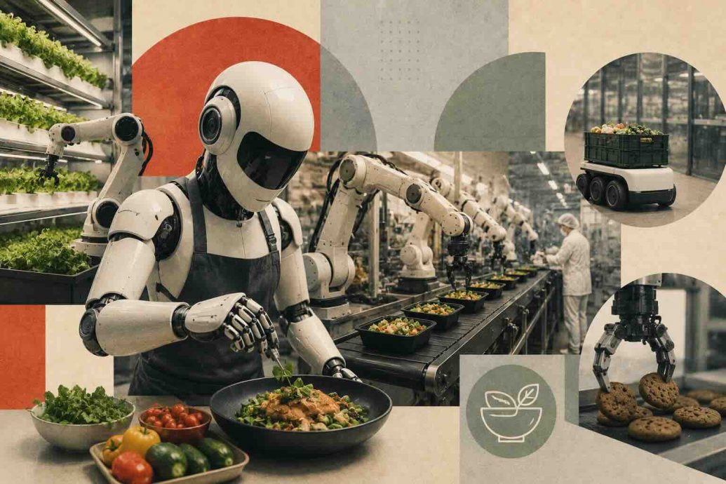 Food robotics – robots are evolving to take over the food industry with AI-powered robotic arms, cobots, and automated kitchen systems in food processing and restaurants