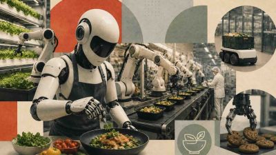 Food robotics – robots are evolving to take over the food industry with AI-powered robotic arms, cobots, and automated kitchen systems in food processing and restaurants