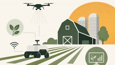 Robots run this farm in New Jersey showing vertical stacks of leafy greens growing inside a Bowery Farming robotic indoor agriculture facility
