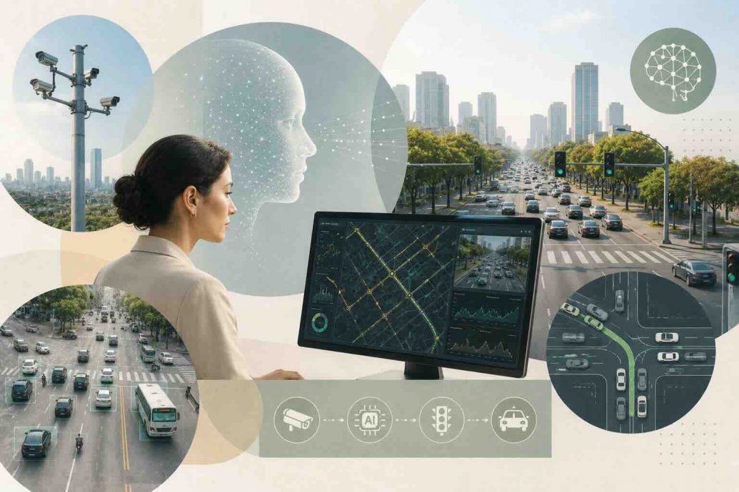 AI in traffic management system optimizing urban signal control and reducing congestion
