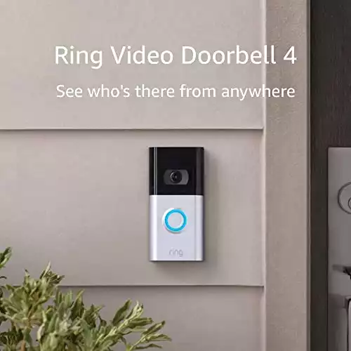 Ring Video Doorbell 4 – easy install, 1080p video, night vision – 2021 release
