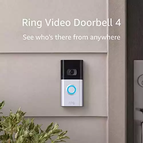Ring Video Doorbell 4 easy install, 1080p video, night vision 2021 release