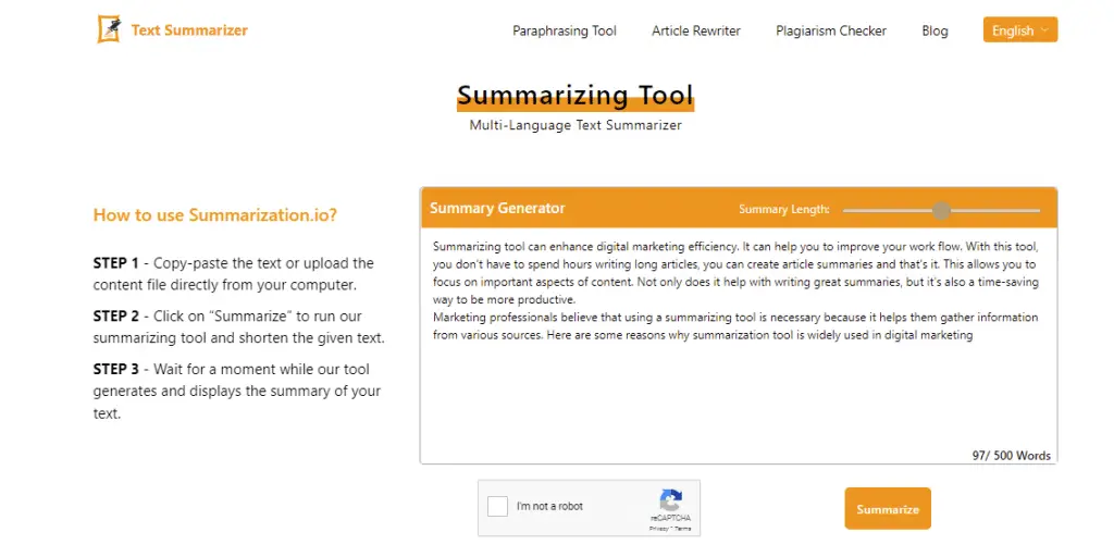 summarizing tool