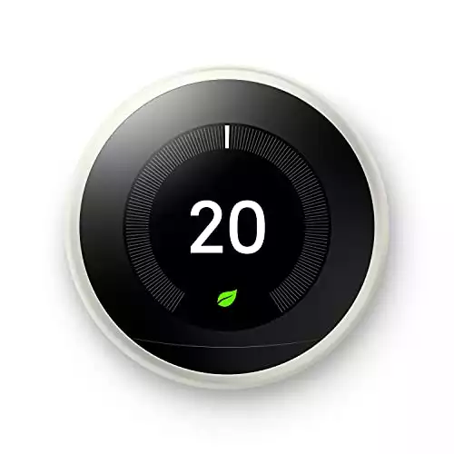Google Nest Learning Thermostat - Programmable Smart Thermostat for Home - 3rd Generation Nest Thermostat - Works with Alexa