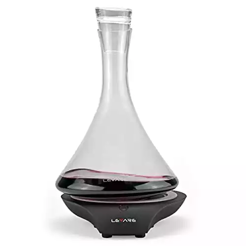 LEVARE Electric Aerator and Glass Decanter Set.