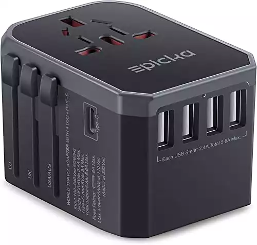 EPICKA Universal Travel Adapter One International Wall Charger.