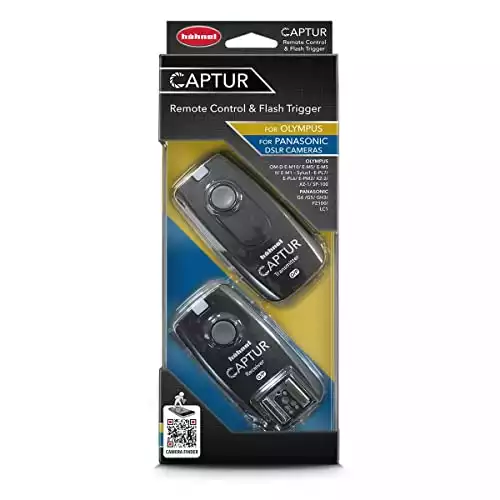 Hahnel HL -CAPTUR OP Captur Remote Camera/Flash Trigger, Transmitter/Receiver for Olympus & Panasonic, Black