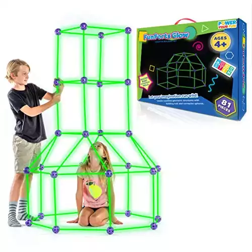 Fun Forts Glow Fort Building Kit for Kids