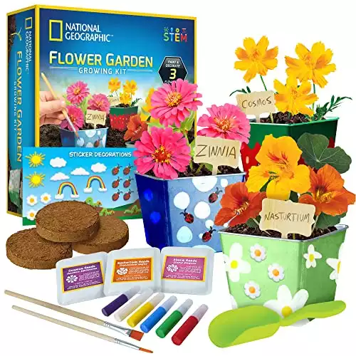NATIONAL GEOGRAPHIC Flower Growing Kit for Kids.