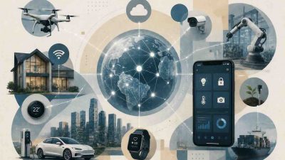 Top IoT startups and apps to watch in 2026 shown across smart home, industrial, and wearable connected devices