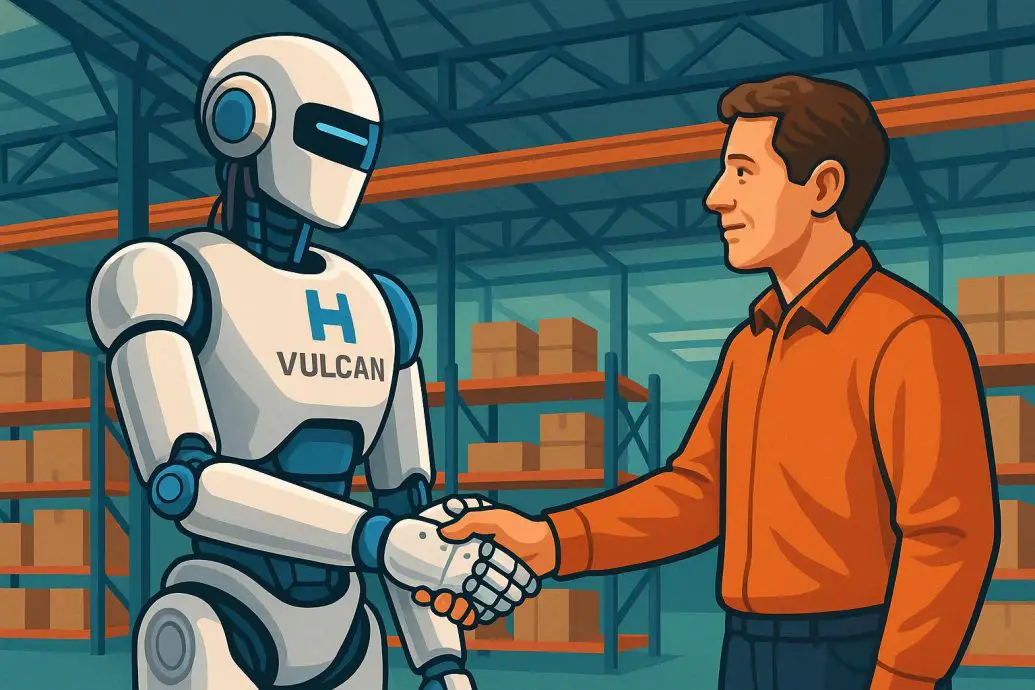 Amazon Debuts Vulcan, Tactile AI Robot