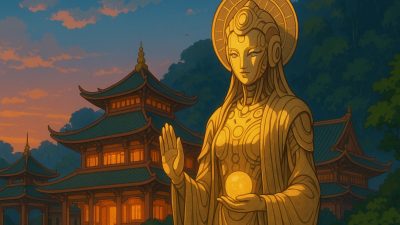 AI Goddess Debuts at Malaysian Temple