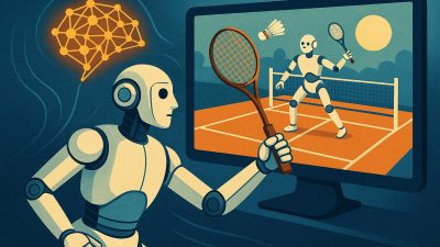 Robot Learns Badminton via AI Simulation