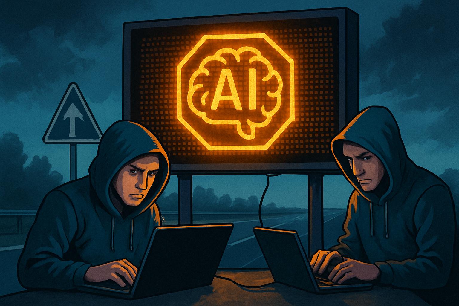 AI Hackers Hijack UK Road Sign