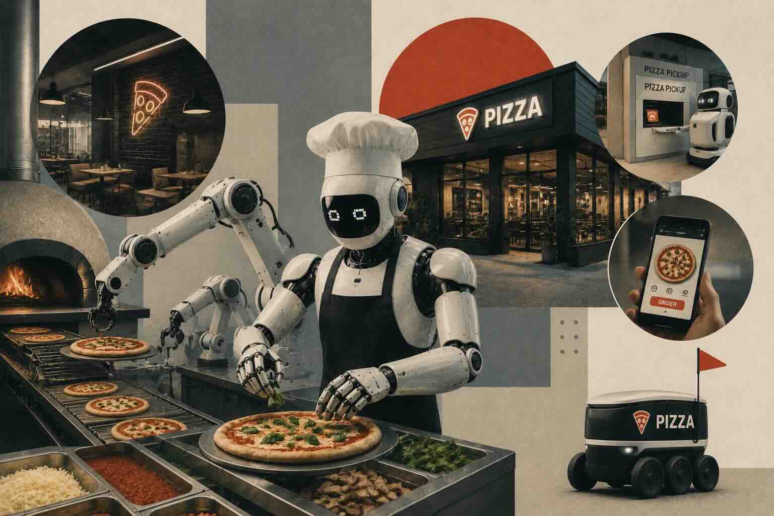Pizza Technology Robot Powered Pizza Chain Of The Future. - Artificial Intelligence